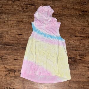 Tie-Dye Sleeveless Hoodie